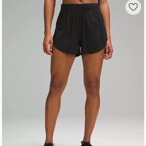 Lululemon Fast & Free Reflective High-Rise Classic-Fit Short 3" - Black - Size 4